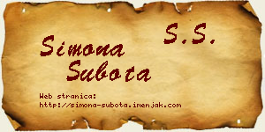 Simona Subota vizit kartica